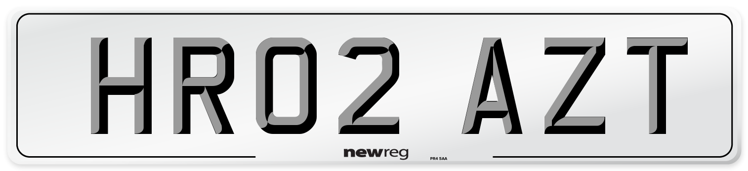 HR02 AZT Number Plate from New Reg